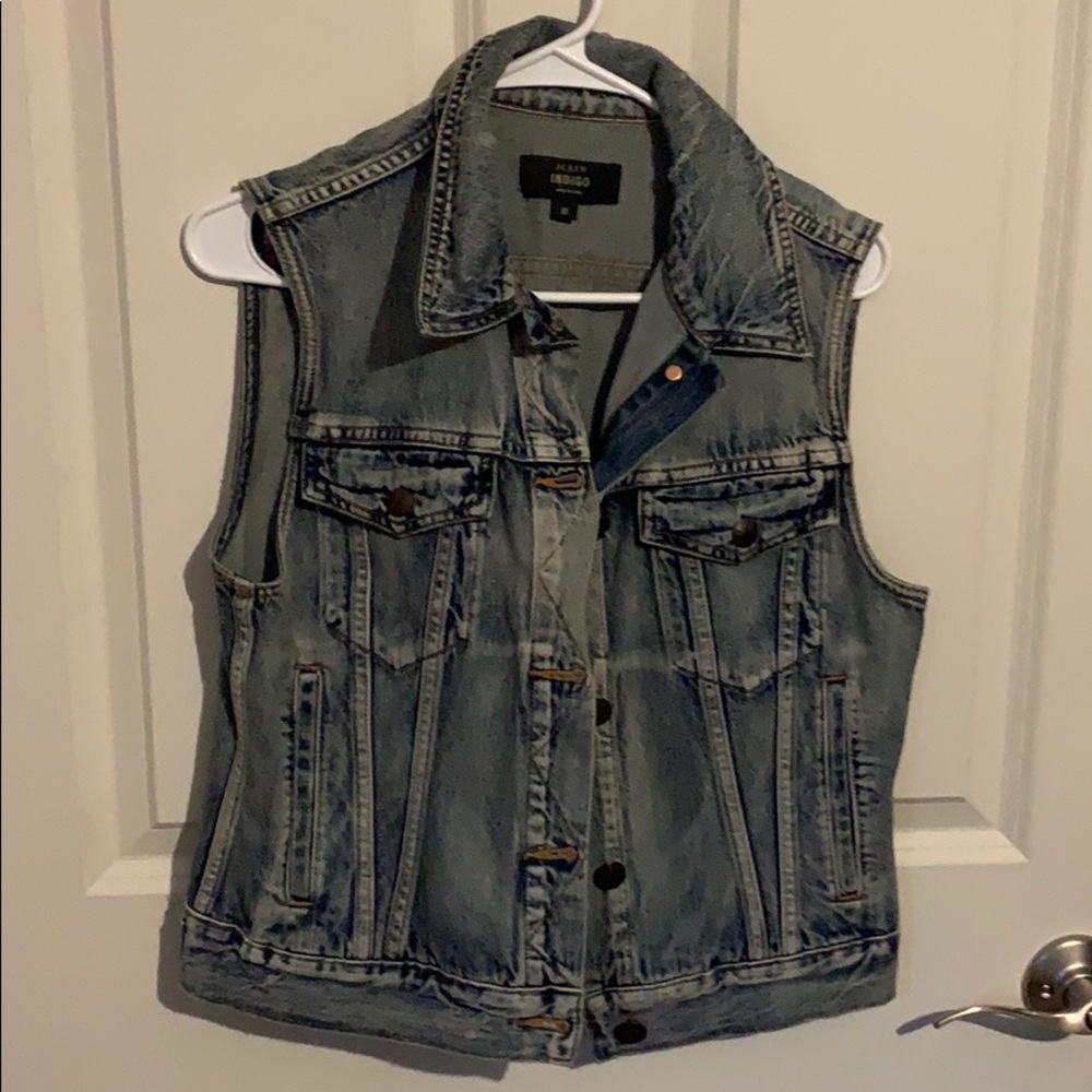 J. Crew Indigo denim vest. Great shape.